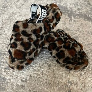 Gently used leopard print slippers